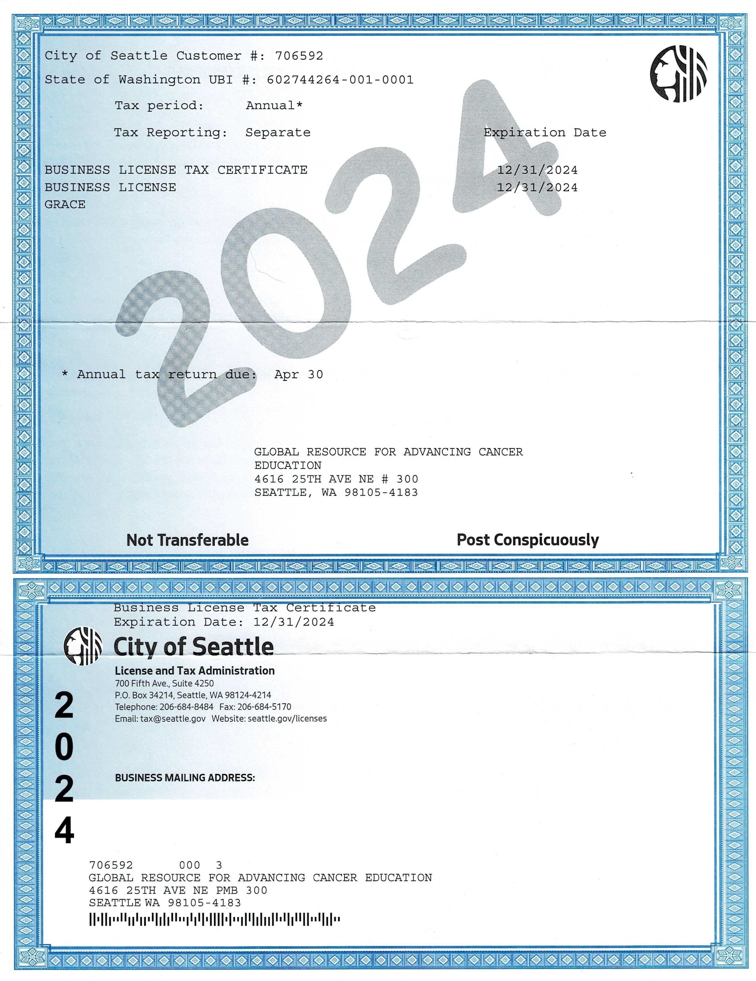 2024 business license